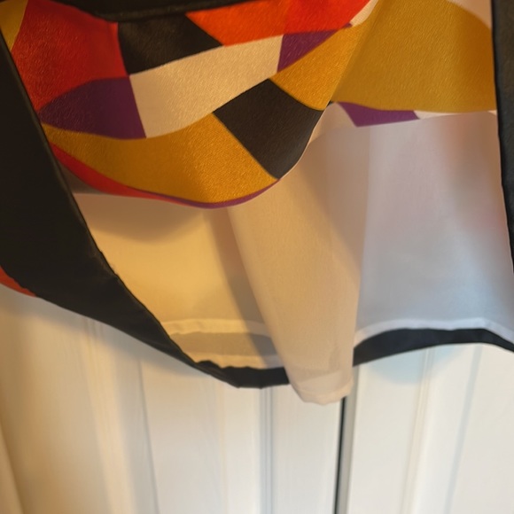 NWOT Nine West 100% multi color silk short sleeve dress size 4 - Picture 11 of 11
